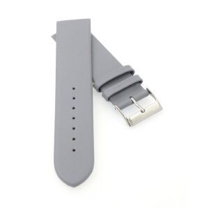 Feines Leder-Uhrenarmband Modell Jena hell-grau 28 mm, komp. Skagen