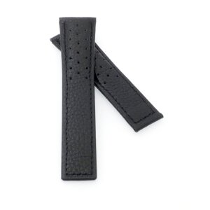 Rallye-Büffelleder Uhrenarmband Modell Monaco-OS schwarz-SN 22/18 mm, kompatibel TAG Heuer