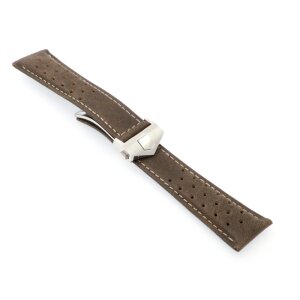 Rallye-Vintage Uhrenarmband Modell Monaco-FS-S braun 22/18 mm, kompatibel TAG Heuer