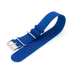 Nato Silikon Uhrenarmband Modell Naflex blau 22 mm Nato Strap
