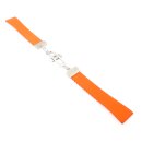 Easy-Klick Premium FKM-Kautschuk Uhrenarmband Modell Rostock orange 18 mm