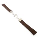Easy-Klick Premium FKM-Kautschuk Uhrenarmband Modell Rostock braun 19 mm
