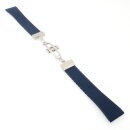 Easy-Klick Premium FKM-Kautschuk Uhrenarmband Modell Rostock dunkel-blau 20 mm