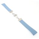 Easy-Klick Premium FKM-Kautschuk Uhrenarmband Modell Rostock hell-blau 22 mm