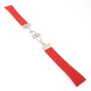Easy-Klick Premium FKM-Kautschuk Uhrenarmband Modell Rostock rot 18 mm