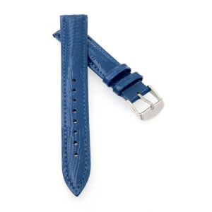 Eidechsenstruktur Uhrenarmband Modell Culebra blau 22 mm
