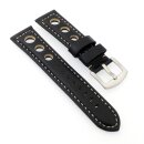 Vintage Rallye Uhrenarmband Modell Jülich schwarz 22 mm