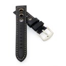 Vintage Rallye Uhrenarmband Modell Jülich schwarz 24 mm