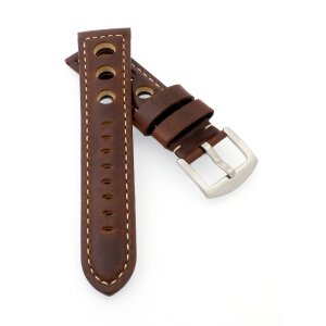 Vintage Rallye Uhrenarmband Modell Jülich mocca 24 mm