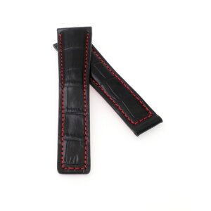 Alligator Uhrenarmband Modell Pioneer schwarz-RN 22/18 mm, kompatibel TAG Heuer