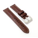Alligator Uhrenarmband mit Tubes Modell Enzo mocca 22 mm komp. Panerai