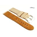 Diloy Easy-Klick Jeans Uhrenarmband Modell Richmond beige 20 mm Fashion-Strap