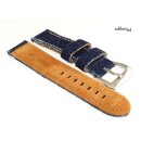 Diloy Easy-Klick Jeans Uhrenarmband Modell Richmond dunkelblau 24 mm Fashion-Strap