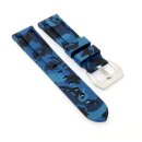 Camouflage Silikon Uhrenarmband Modell Italo blau 20 mm, komp. Panerai