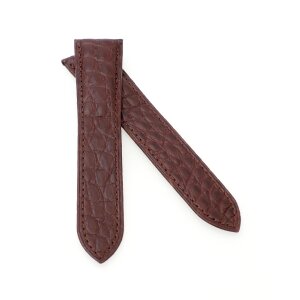 Echt Alligator Ersatz-Uhrenarmband für Cartier Tank Modell CT33 mocca 18/16 mm für Faltschließe