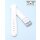 Superlanges Easy-Klick Kalbsleder Uhrenarmband Modell Buenos-XXXL weiß 22 mm