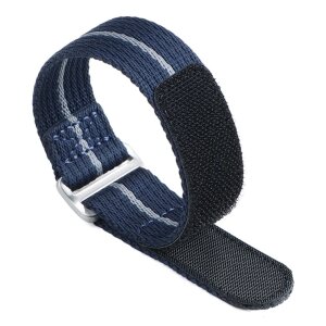 Klett Uhrenarmband Modell Klettone-L blau-grau 20 mm