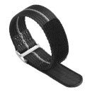 Klett Uhrenarmband Modell Klettone-M schwarz-grau 22 mm
