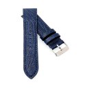 Echt Straußbein Uhrenarmband Modell Jimina blau 19...