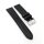 Easy-Klick echt Straußbein Uhrenarmband Modell Jimina schwarz 21 mm, Handarbeit