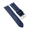 Easy-Klick echt Straußbein Uhrenarmband Modell Jimina blau 21 mm, Handarbeit