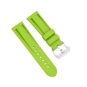 Silikon Uhrenarmband Modell Marina hell-grün 20 mm