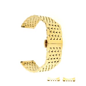 Multifunktional Edelstahl Uhrenarmband Modell Igis-G gold 22 mm