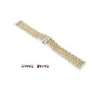 Multifunktional Edelstahl Uhrenarmband Modell Igis-SG silber-gold 22 mm