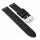 Easy-Klick Biker Kalbsleder Uhrenarmband schwarz 18 mm, extralange Ausführung