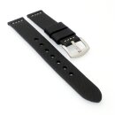 Easy-Klick Biker Kalbsleder Uhrenarmband schwarz 22 mm, extralange Ausführung