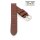 Easy-Klick Biker Kalbsleder Uhrenarmband dunkelbraun 24 mm, extralange Ausführung