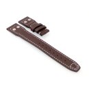 Easy-Klick Kalbsleder Uhrenarmband mit Nieten Modell IW-36 mocca 21 mm, kompatibel IWC