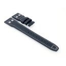 Easy-Klick Kalbsleder Uhrenarmband mit Nieten Modell IW-36 blau 21 mm, kompatibel IWC