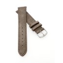 Veloursleder Uhrenarmband Modell Oslo-XS taupe 18 mm...