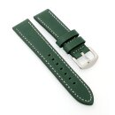 Französisches Easy-Klick Kalbsleder Uhrenarmband Modell Olsen grün-WN 22 mm