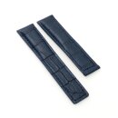 Alligator Uhrenarmband Modell Pioneer blau-TiT 22/18 mm, kompatibel TAG Heuer