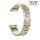 Easy-Klick Metall-Glitzer Damen Uhrenarmband Modell Glizzard champagner 20 mm
