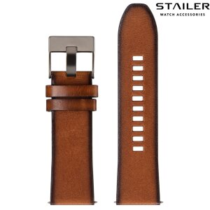 Stailer Rindleder Uhrenarmband Modell DZ7343 cognac 26 mm, komp. Diesel Uhren