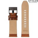 Stailer Rindleder Uhrenarmband Modell DZ7345 cognac 26 mm, komp. Diesel Uhren
