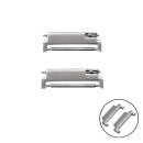 2 Universal Easy-Klick Adapter Edelstahl silber...