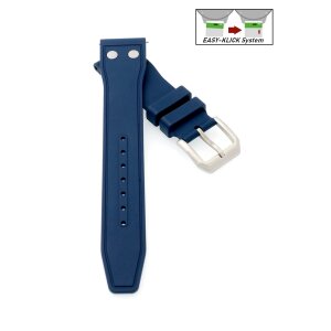 Premium Kautschuk Uhrenarmband Modell Airport-DS blau 22 mm, kompatibel IWC