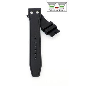 Premium Kautschuk Uhrenarmband Modell Airport-OS schwarz 20 mm, kompatibel IWC