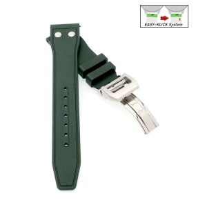 Premium Kautschuk Uhrenarmband Modell Airport-FSS grün 20 mm, kompatibel IWC