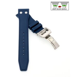 Premium Kautschuk Uhrenarmband Modell Airport-FSS blau 22 mm, kompatibel IWC