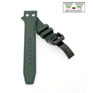Premium Kautschuk Uhrenarmband Modell Airport-FSP grün 22 mm, kompatibel IWC