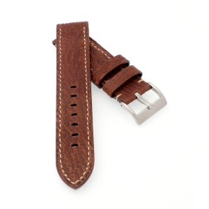 Echt Haifisch Uhrenarmband Modell Bermuda cognac 22 mm
