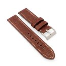 Echt Haifisch Uhrenarmband Modell Bermuda cognac 22 mm
