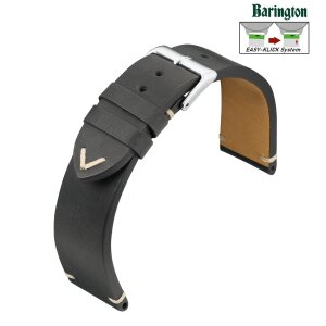 Barington Easy-Klick Pull-Up Uhrenarmband Modell Vintage schwarz 20 mm