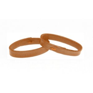 2 Leder Ersatzschlaufen für Uhrenarmband ELS-S Größe-S cognac 12 mm