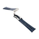 Rallye-Kalbsleder Uhrenarmband Modell Shift-FS-S blau-TiT 22/18 mm, kompatibel TAG Heuer